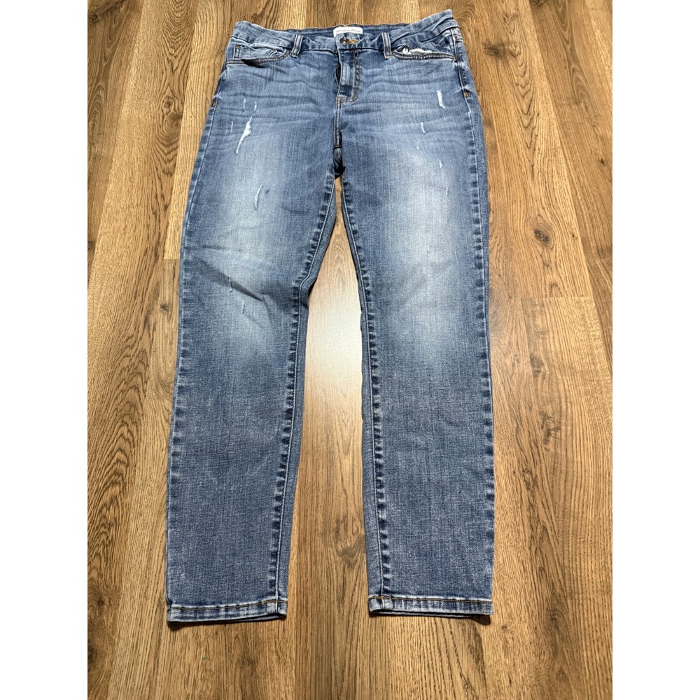 Studio Blue Jeans Women Size 31 Blue Denim Pants Distressed Skinny Ankle